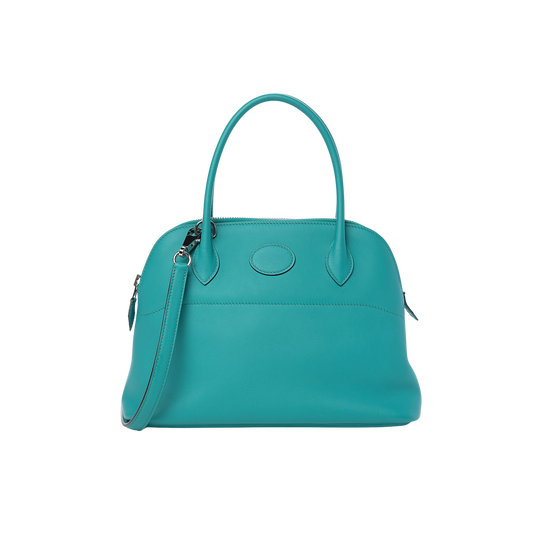 Hermes Bolide 27 Bleu Paon Swift Leather