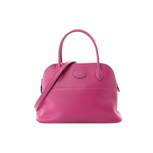Hermes Bolide 27 Rose Pourpre Swift Leather