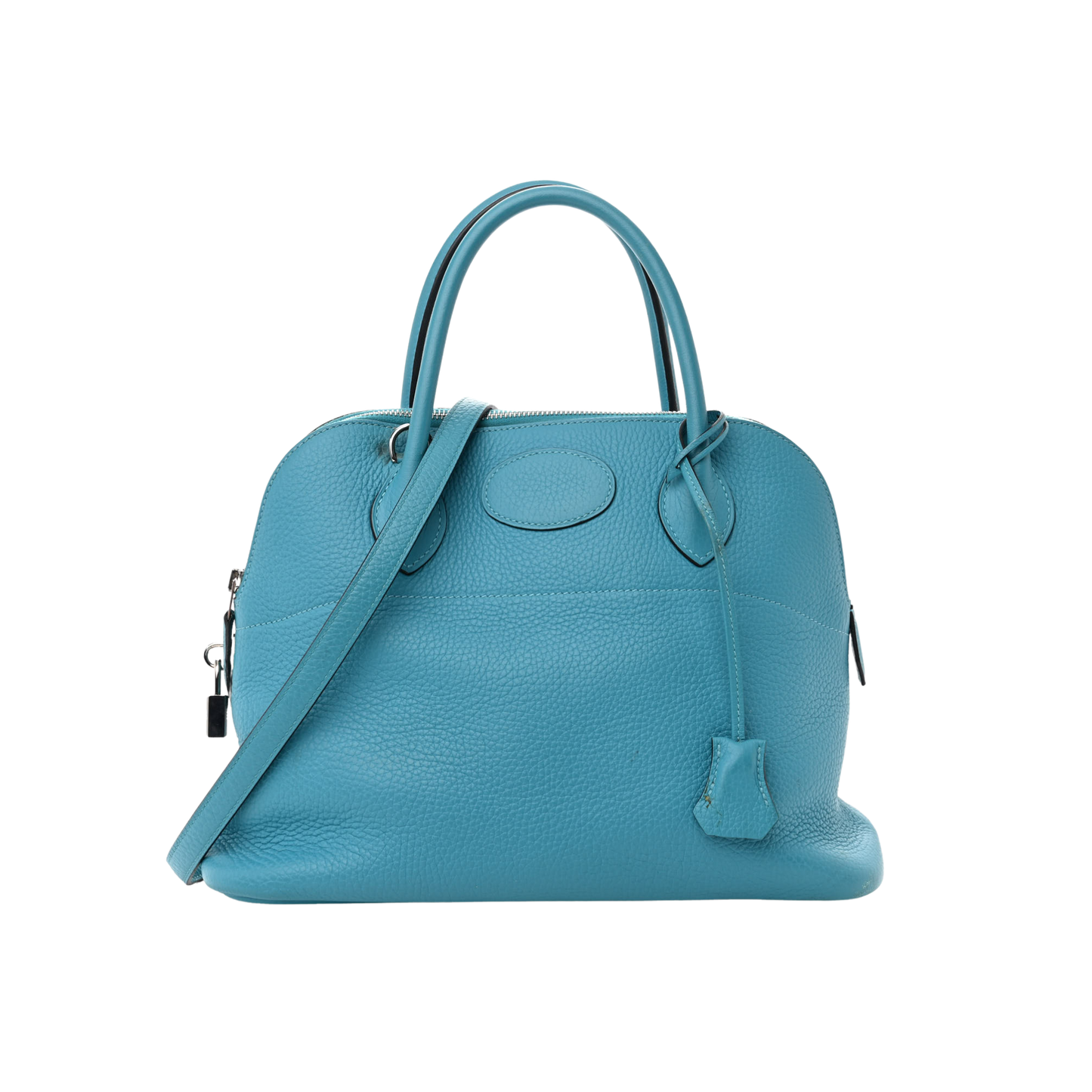Hermes Bolide 31 Turquoise Clemence Leather