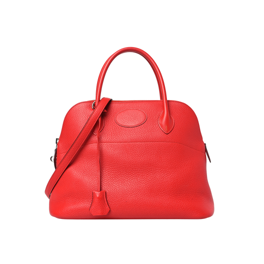 Hermes Bolide 31 Rouge Tomate Clemence Leather