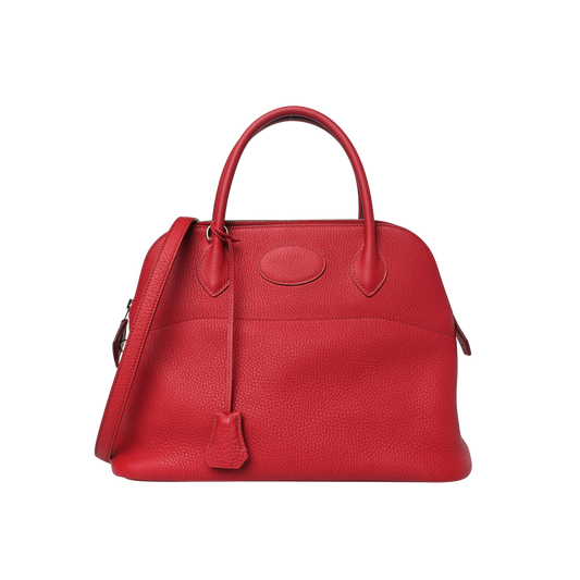 Hermes Bolide 31 Rouge Garance Clemence Leather