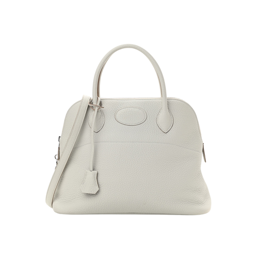 Hermes Bolide 31 Gris Perle Clemence Leather