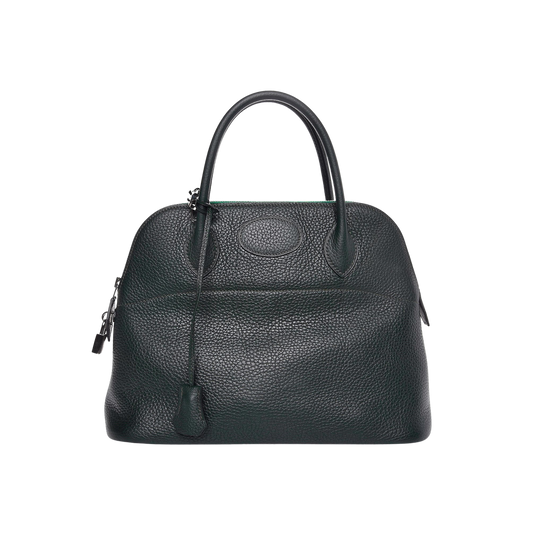Hermes Bolide 31 Vert Fonce Clemence Leather