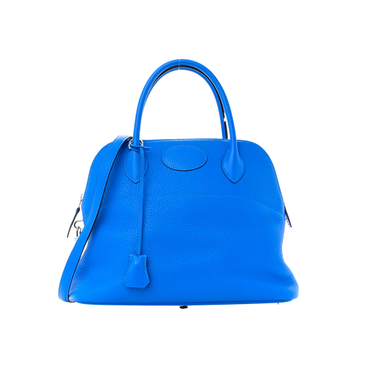 Hermes Bolide 31 Bleu Hydra Clemence Leather