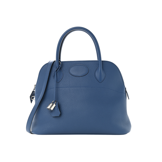 Hermes Bolide 31 Bleu Agate Clemence Leather