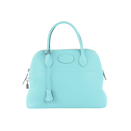 Hermes Bolide 31 Bleu Atoll Clemence Leather