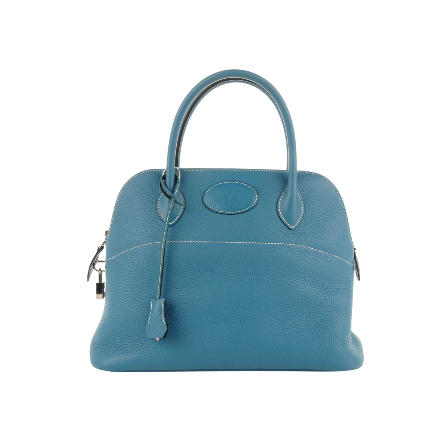 Hermes Bolide 31 Bleu Jean Clemence Leather