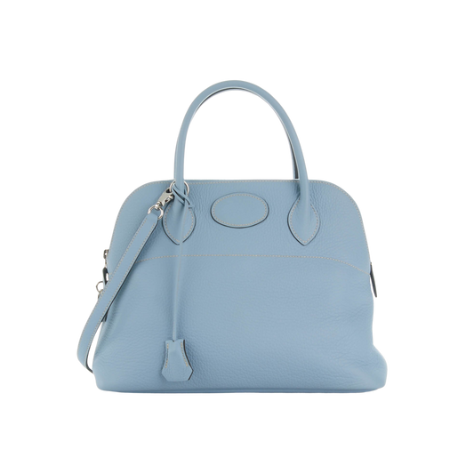 Hermes Bolide 31 Bleu Lin Clemence Leather