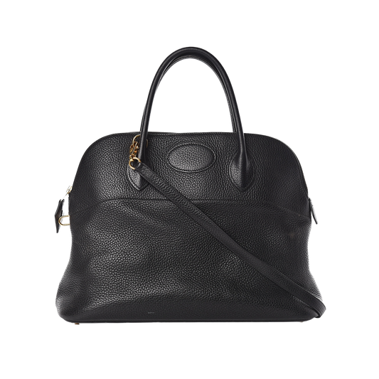 Hermes Bolide 35 Noir Clemence Leather