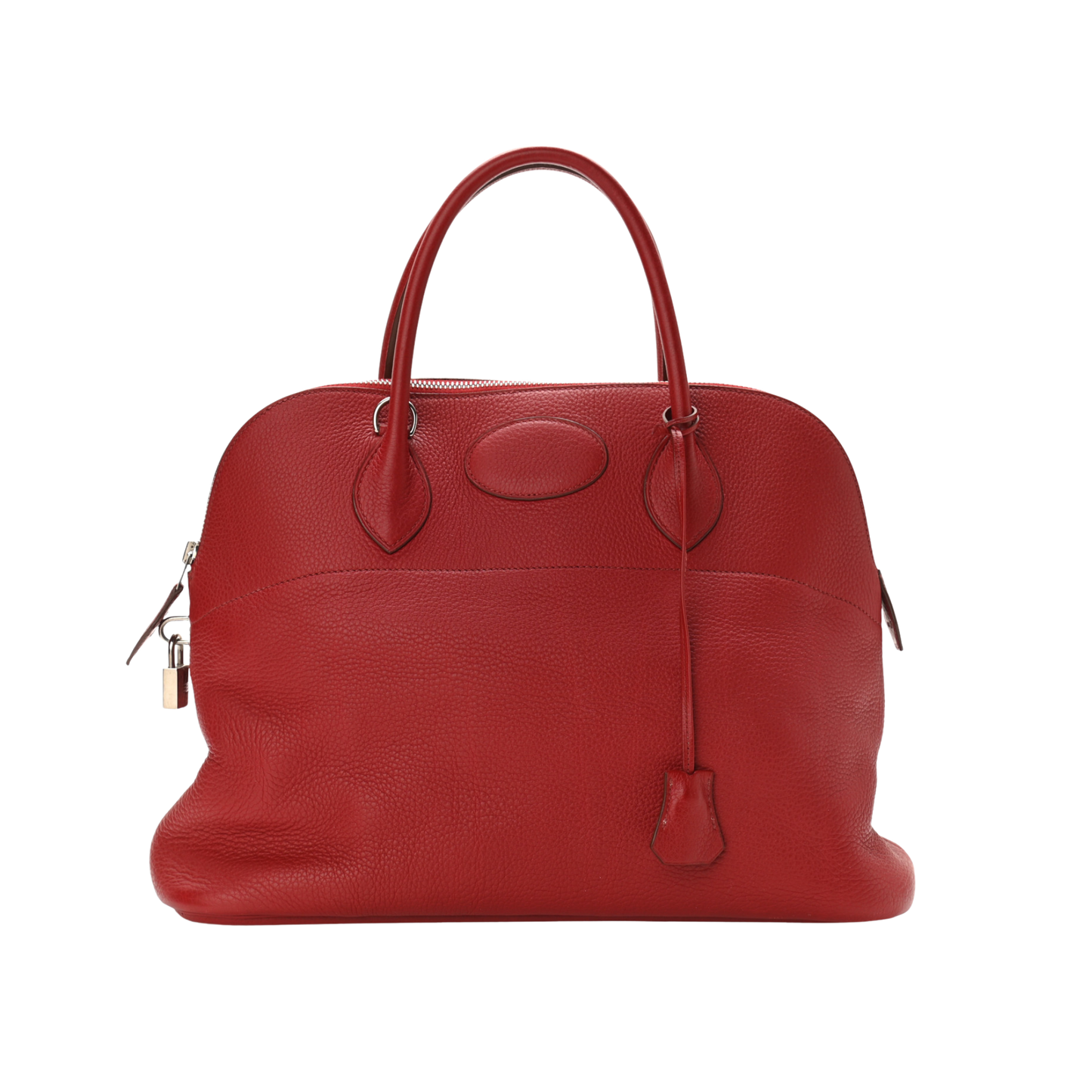 Hermes Bolide 35 Rouge Garance Clemence Leather