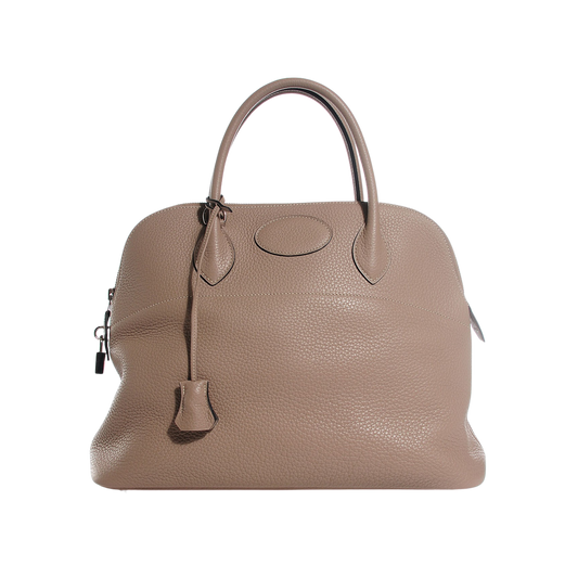 Hermes Bolide 35 Gris Tourterelle Clemence Leather