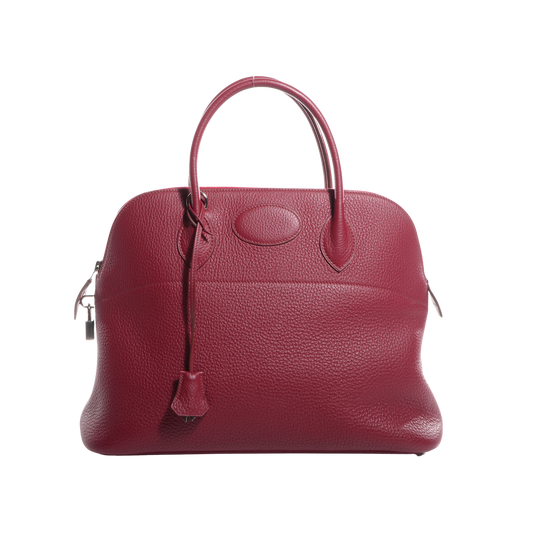 Hermes Bolide 35 Rubis Clemence Leather