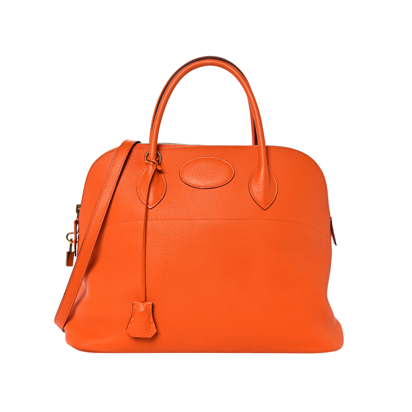 Hermes Bolide 35 Orange H Clemence Leather