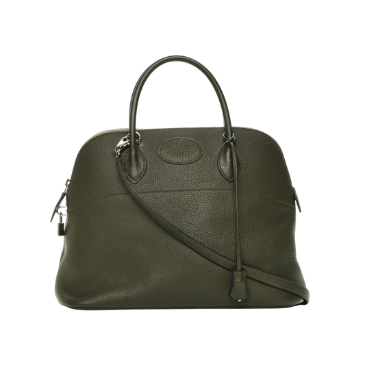 Hermes Bolide 35 Vert Olive Clemence Leather