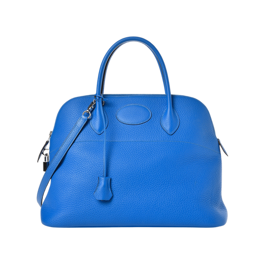 Hermes Bolide 35 Bleu Hydra Clemence Leather