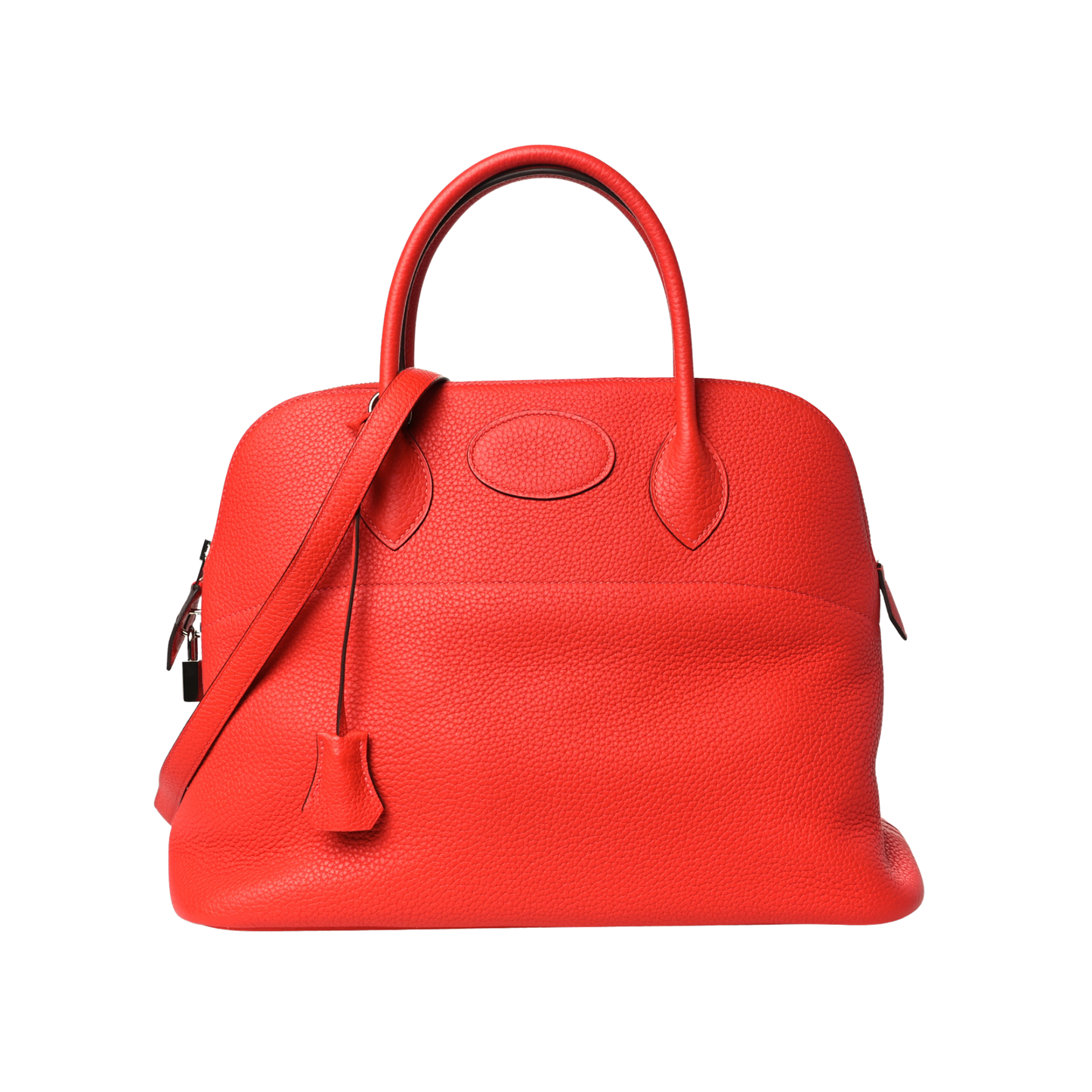 Hermes Bolide 35 Rouge Pivoine Clemence Leather
