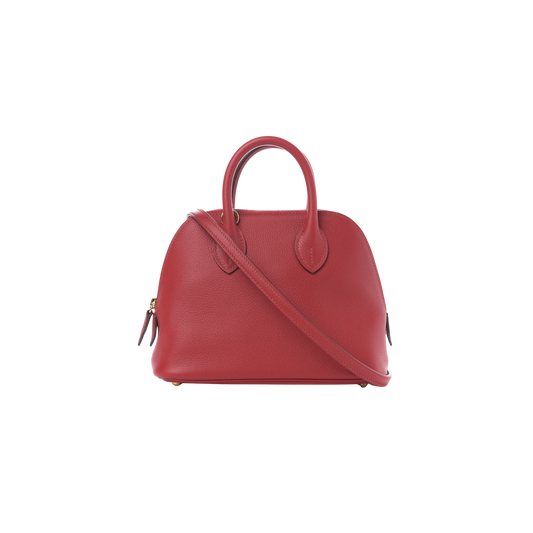 Hermes Bolide Mini Rouge Grenat Evercolor Leather