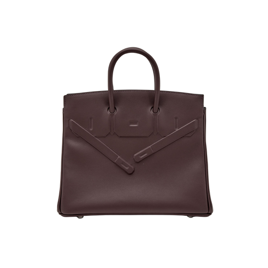 Hermes Birkin 25 Shadow Rouge Sellier Swift Leather