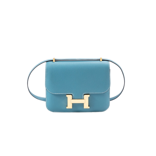 Hermes Constance 18 Bleu Jean Epsom Leather