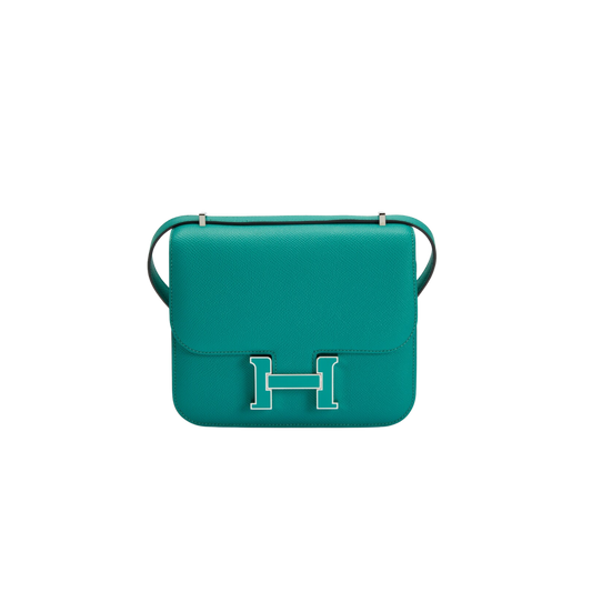 Hermes Constance 18 Bleu Paon Epsom Leather