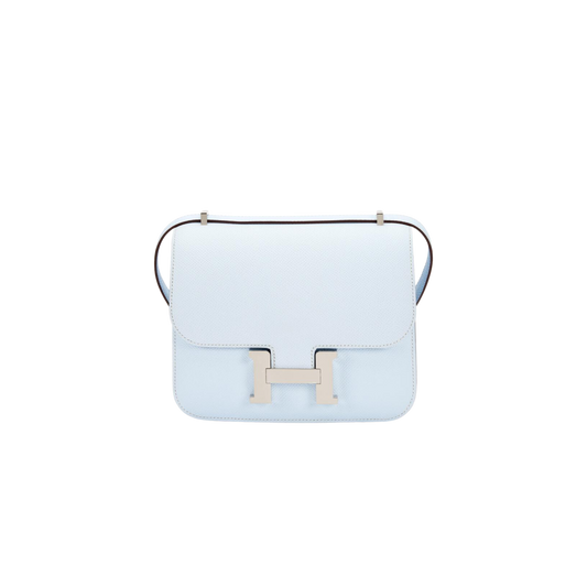 Hermes Constance 18 Bleu Brume Epsom Leather