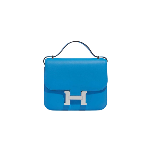 Hermes Constance 18 Bleu Frida Swift Leather