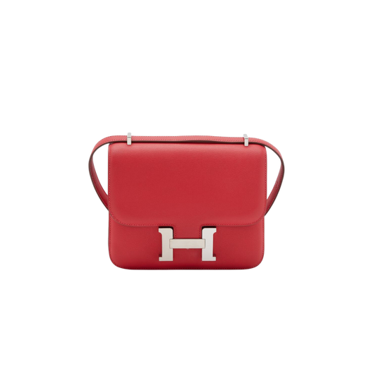 Hermes Constance 18 Rouge Casaque Swift Leather