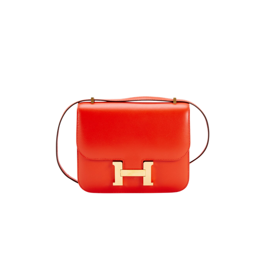 Hermes Constance 18 Rouge Tomate Swift Leather