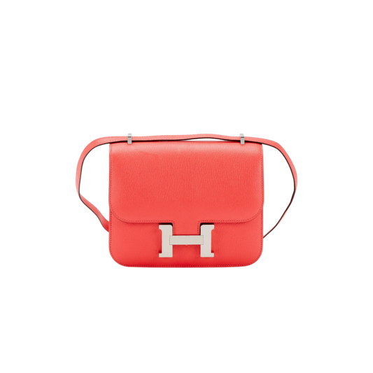 Hermes Constance 18 Rose Texas Chevre Mysore Leather