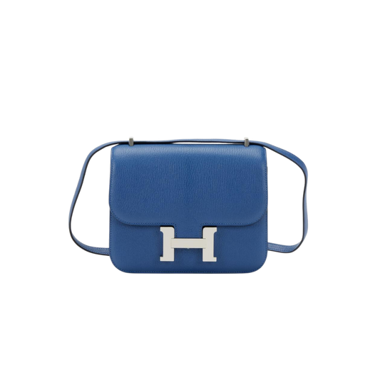 Hermes Constance 18 Bleu Brighton Chevre Mysore Leather