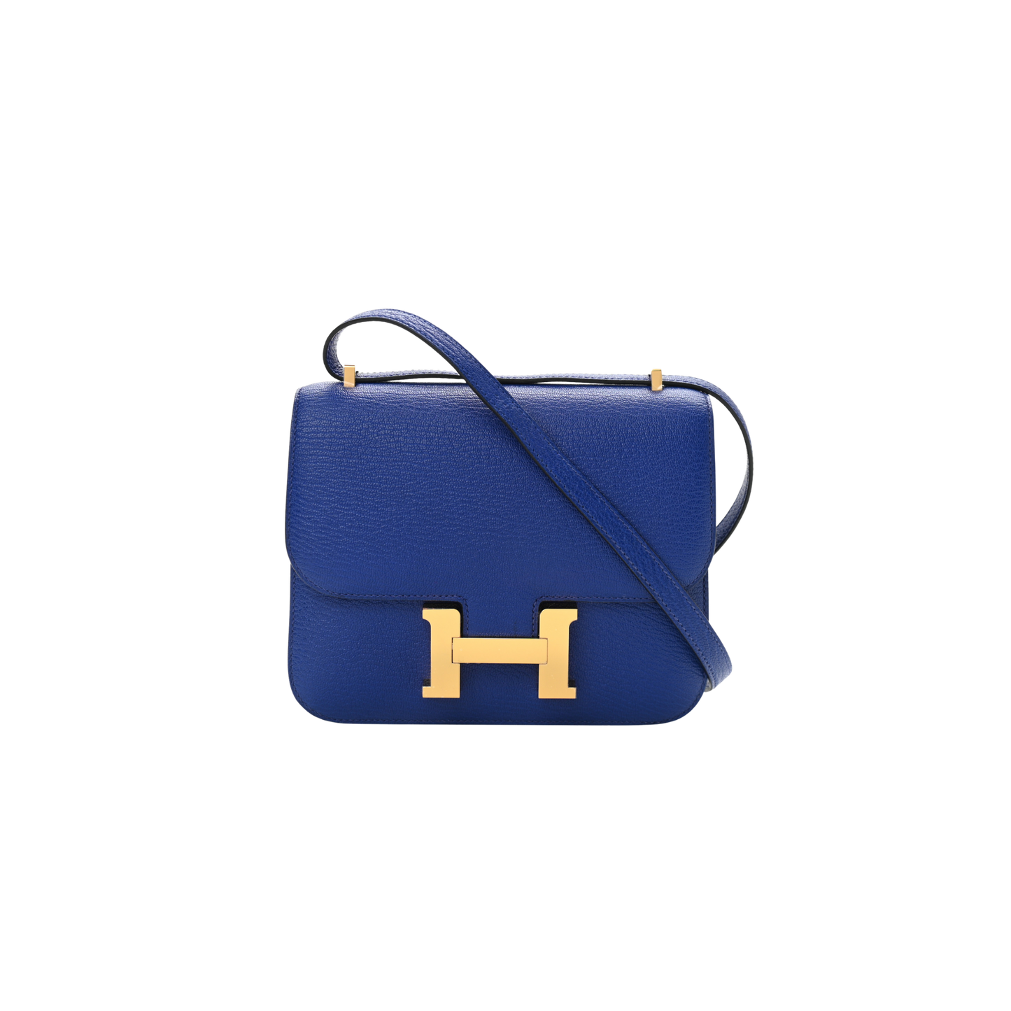 Hermes Constance 18 Bleu Electrique Chevre Mysore Leather