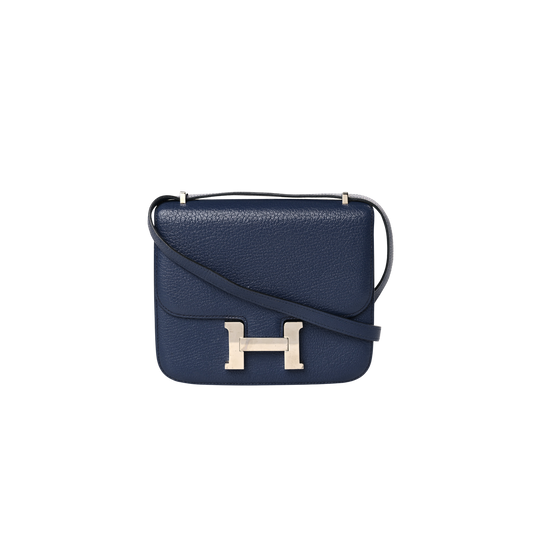 Hermes Constance 18 Bleu Thalassa Chevre Mysore Leather