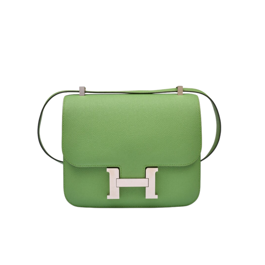 Hermes Constance 24 Vert Criquet Epsom Leather