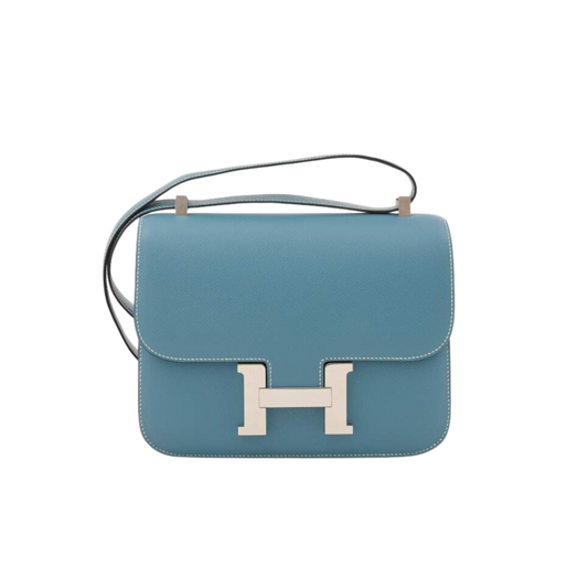 Hermes Constance 24 Bleu Jean Epsom Leather