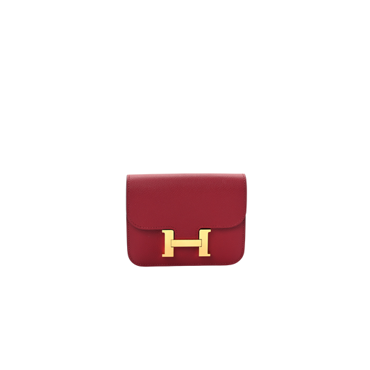 Hermes Constance Slim Rouge Grenat Evercolor Leather