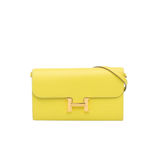Hermes Constance To Go Lime Evercolor Leather