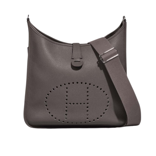 Hermes Evelyne GM Gris Etain Clemence Leather