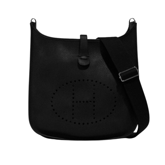Hermes Evelyne GM Noir Clemence Leather