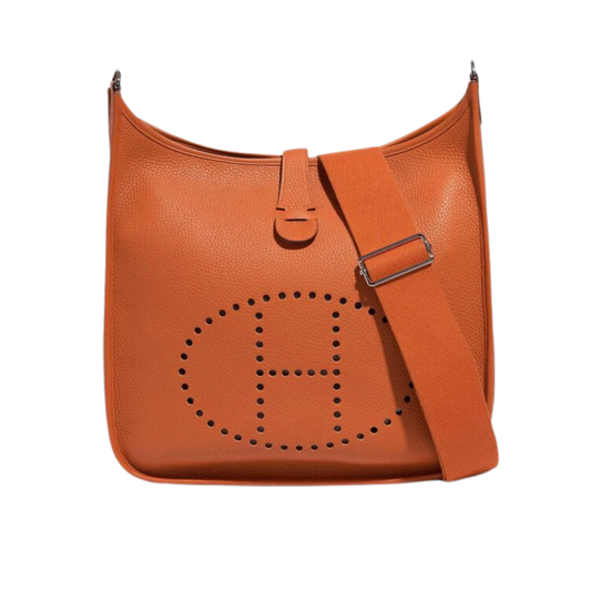 Hermes Evelyne GM Orange H Clemence Leather