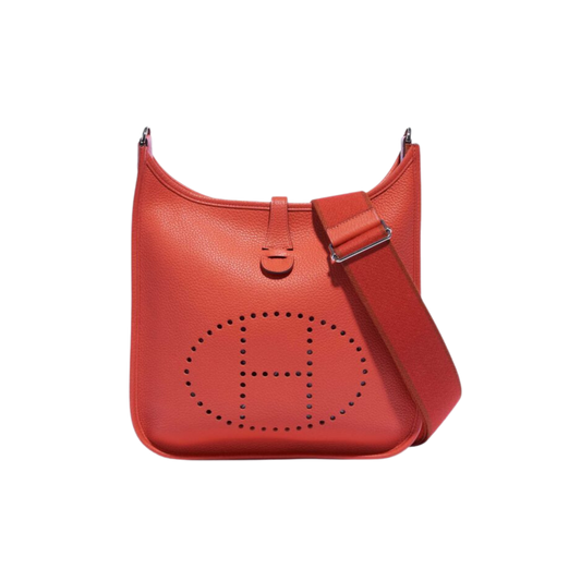 Hermes Evelyne PM Rouge Pivoine Clemence Leather