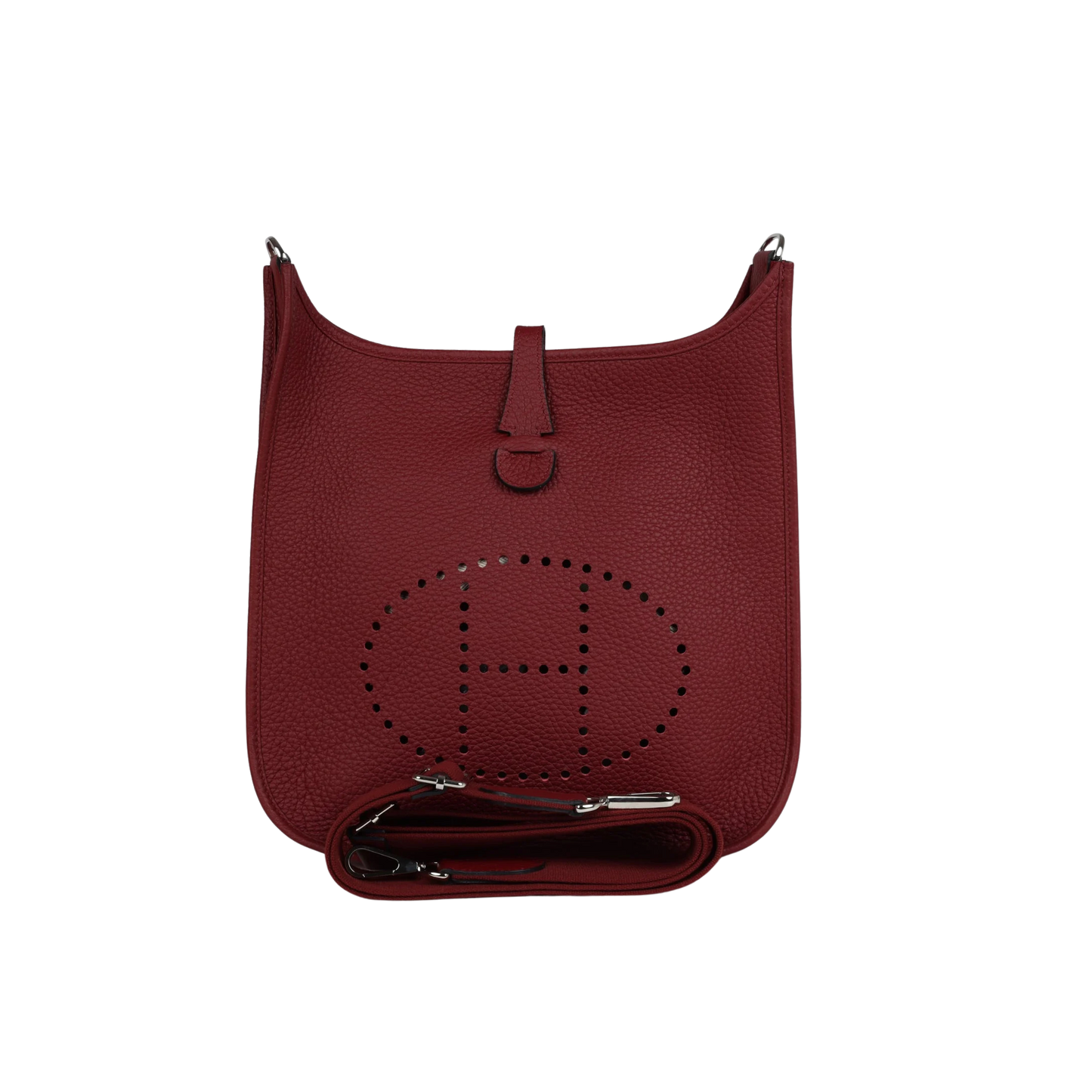 Hermes Evelyne PM Rouge H Clemence Leather