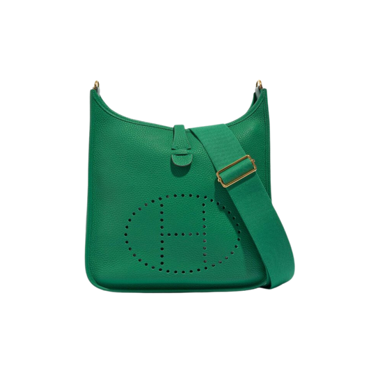 Hermes Evelyne PM Vert Jade Clemence Leather