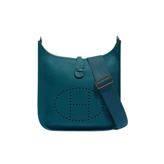 Hermes Evelyne PM Vert Bosphore Clemence Leather