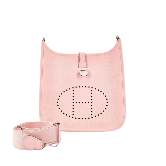 Hermes Evelyne PM Rose Sakura Clemence Leather