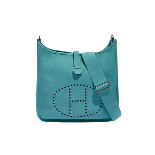 Hermes Evelyne PM Bleu Lagon Clemence Leather