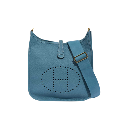 Hermes Evelyne PM Bleu Jean Clemence Leather