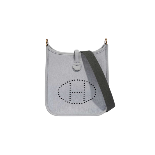 Hermes Evelyne TPM Bleu Pale Clemence Leather