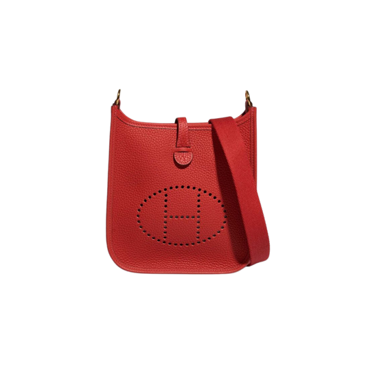Hermes Evelyne TPM Rouge Vif Clemence Leather
