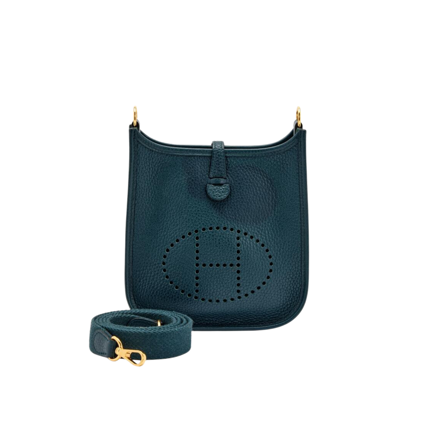 Hermes Evelyne TPM Vert Cypres Clemence Leather