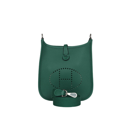 Hermes Evelyne TPM Vert Moyen Clemence Leather